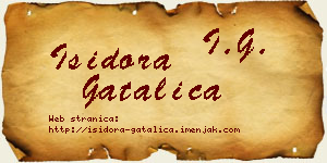 Isidora Gatalica vizit kartica